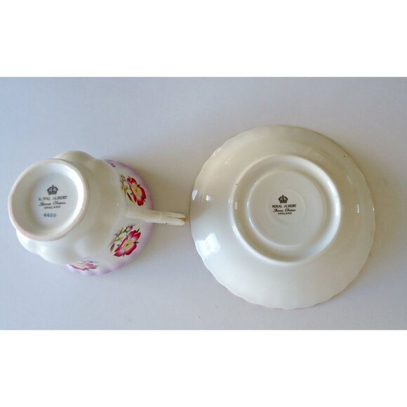 Royal Albert Tea Cup and Saucer Rose Pink Purple Flower Vintage Teacup - Picture 3 of 5